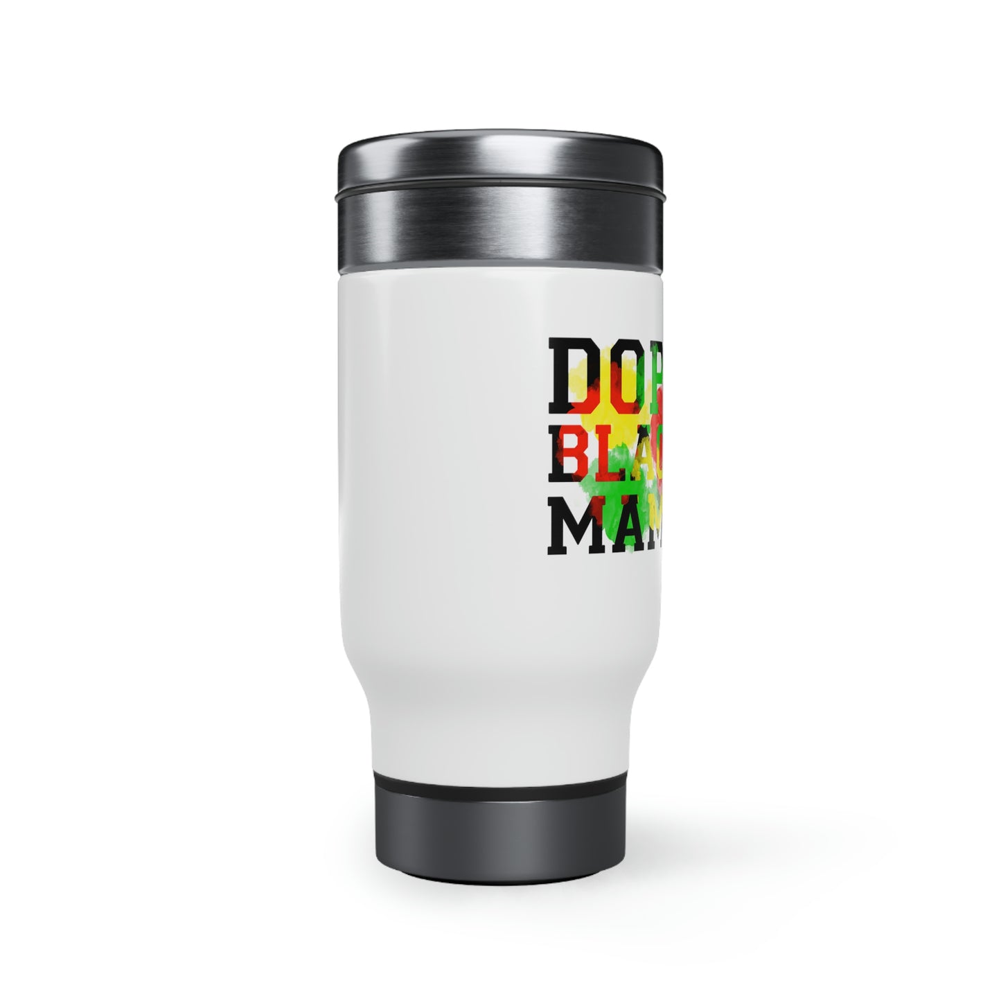 Dope Black Mama Stainless Steel Travel Mug with Handle