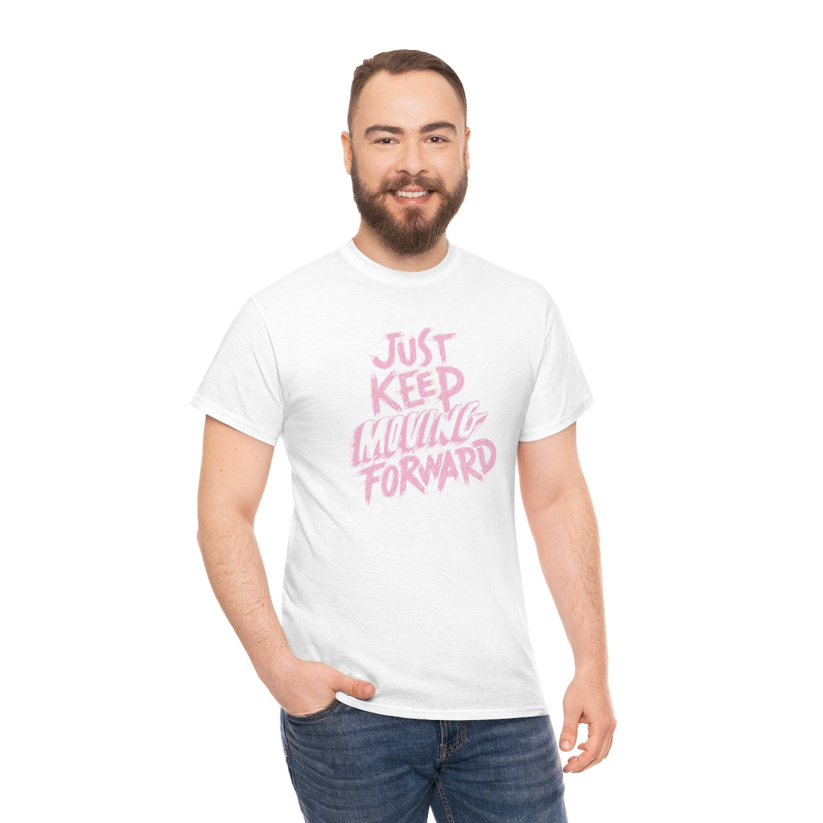 Just Keep Moving Forward Heavy Cotton Tee