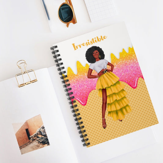 Irresistible Yellow Spiral Notebook - Ruled Line - Epitome of Beaute'