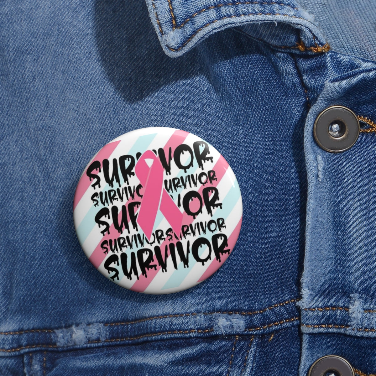 Survivor Pin Buttons| Breast Cancer Pin Buttons