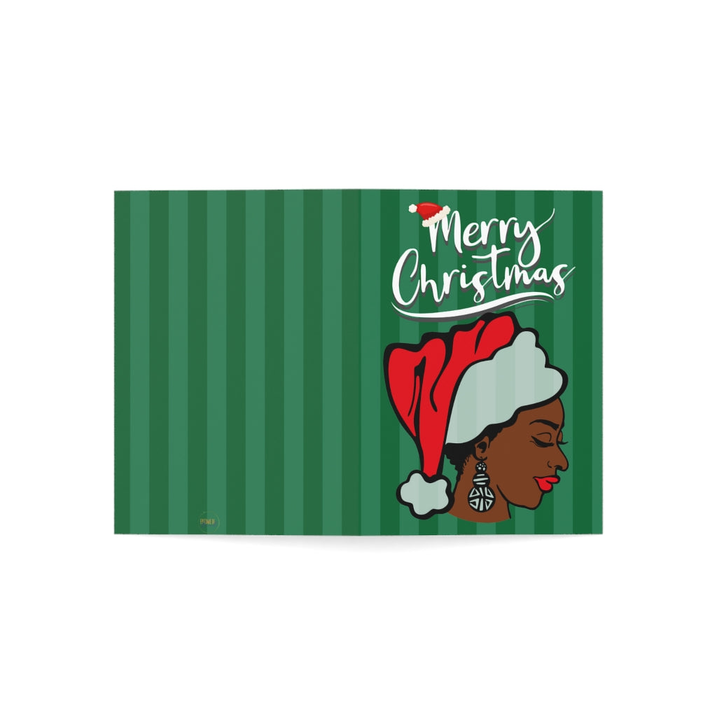 Mrs. Santa Christmas Card| Folded Greeting Cards (1, 10, 30, and 50pcs)