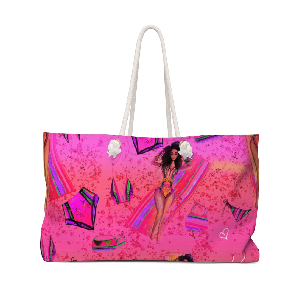 Hot Pink Summer Weekender Bag