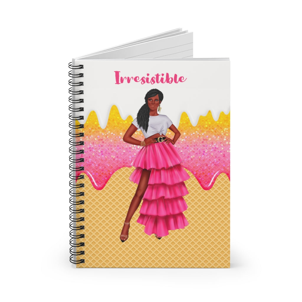 Irresistible Pink Spiral Notebook - Ruled Line-Notebook-Epitome of Beaute