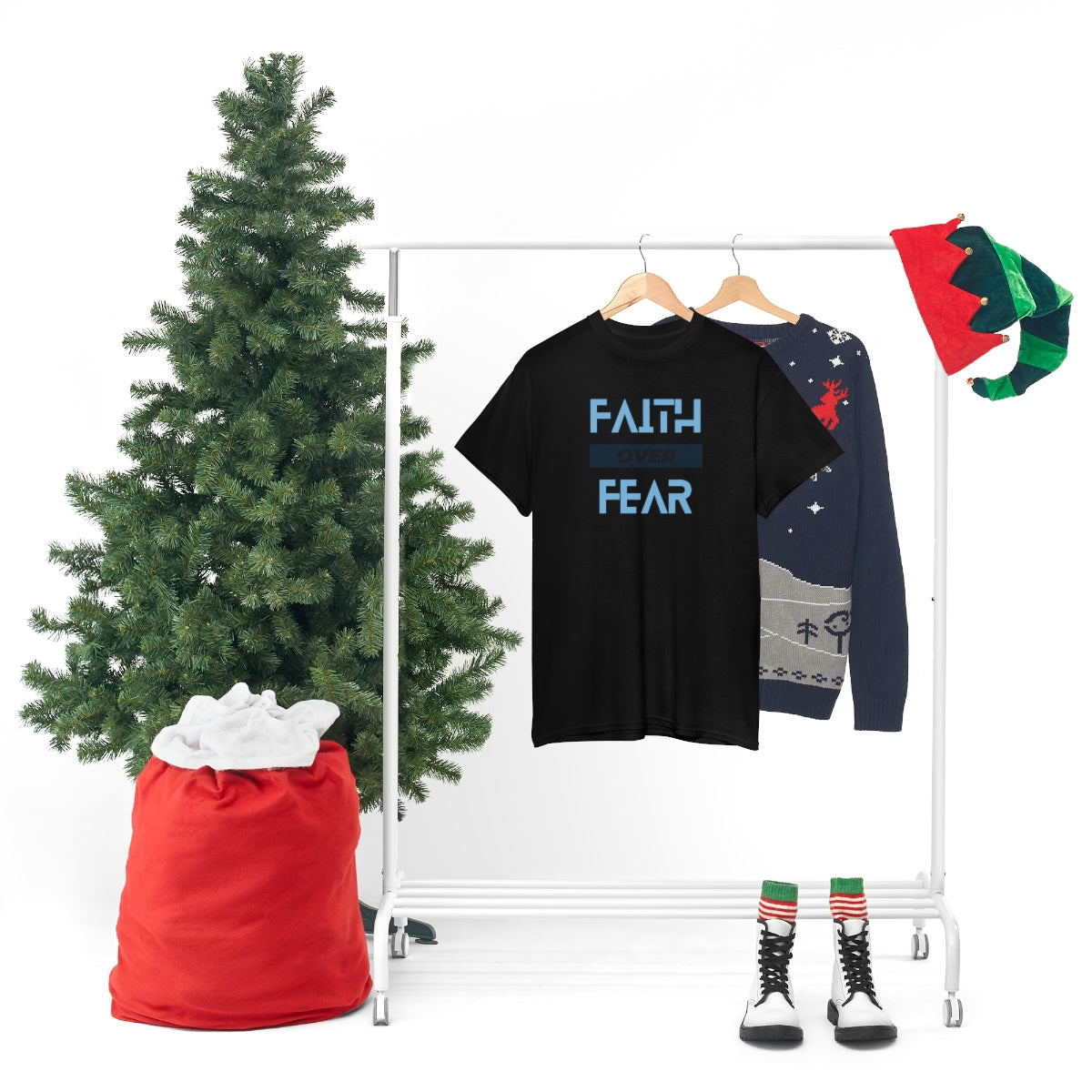 Fear over Fear Unisex Heavy Cotton Tee| Faith Based Tee