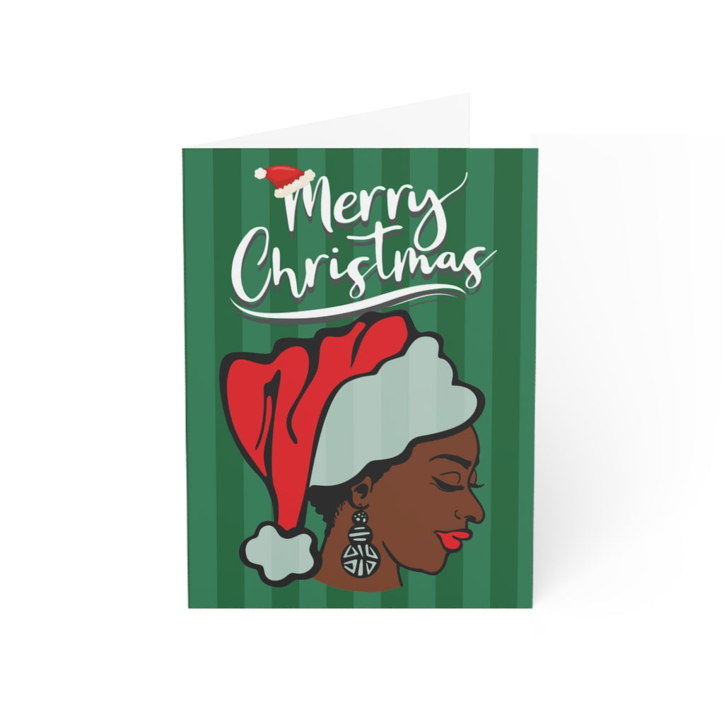 Mrs. Santa Christmas Card| Folded Greeting Cards (1, 10, 30, and 50pcs)