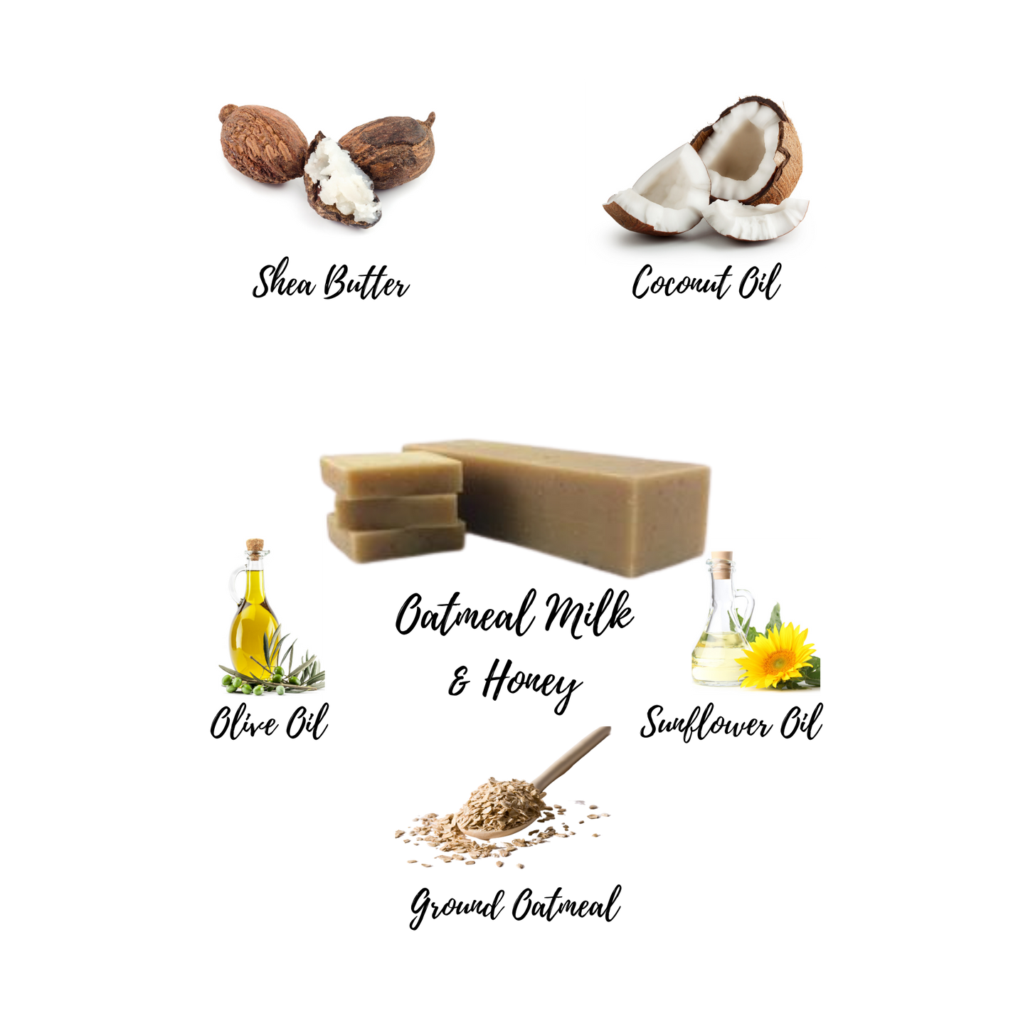 Oatmeal Milk & Honey Soap Bar w/ Organic Shea Butter-Soap-Epitome of Beaute
