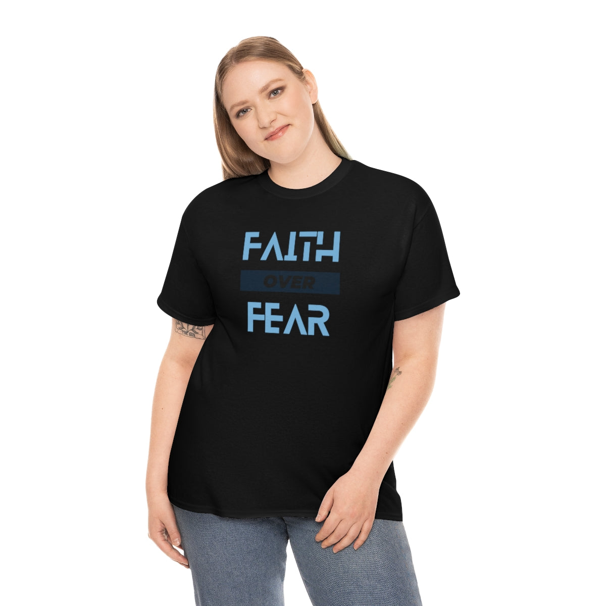 Fear over Fear Unisex Heavy Cotton Tee| Faith Based Tee