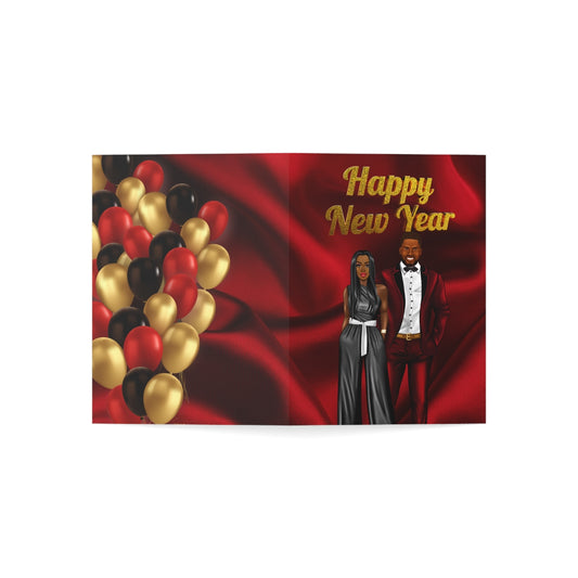 Happy New Year Card| Folded Greeting Cards (1, 10, 30, and 50pcs)