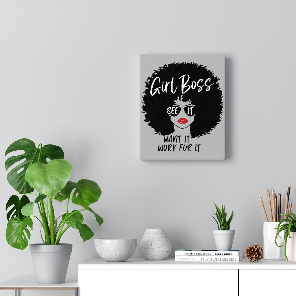 Girl Boss Wall Canvas