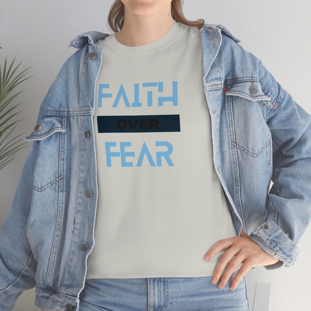 Fear over Fear Unisex Heavy Cotton Tee| Faith Based Tee