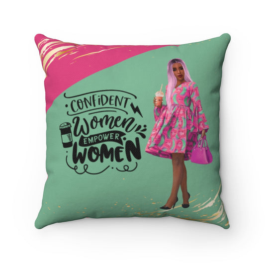 Confident Woman Square Pillow