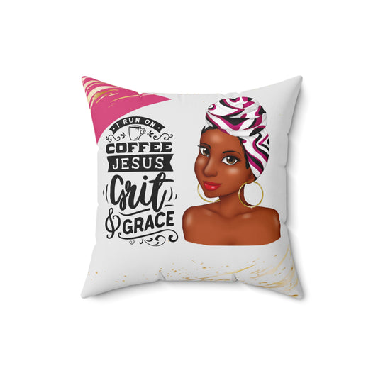 Grit and Grace Square Pillow