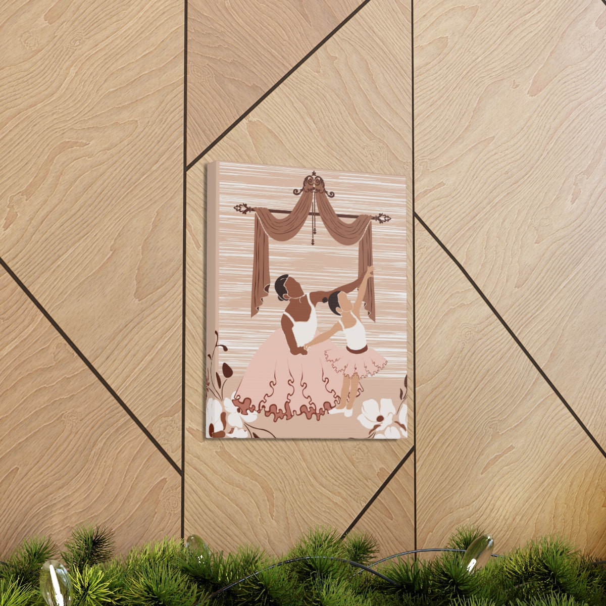 Brown Ballerina Canvas Gallery Wraps