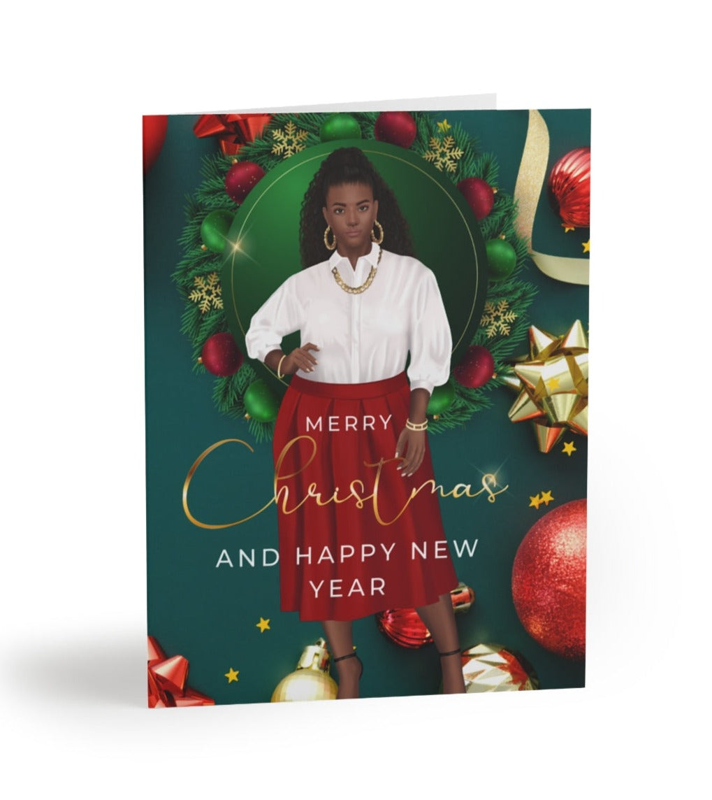 Merry Christmas Greeting Cards-8 pcs set