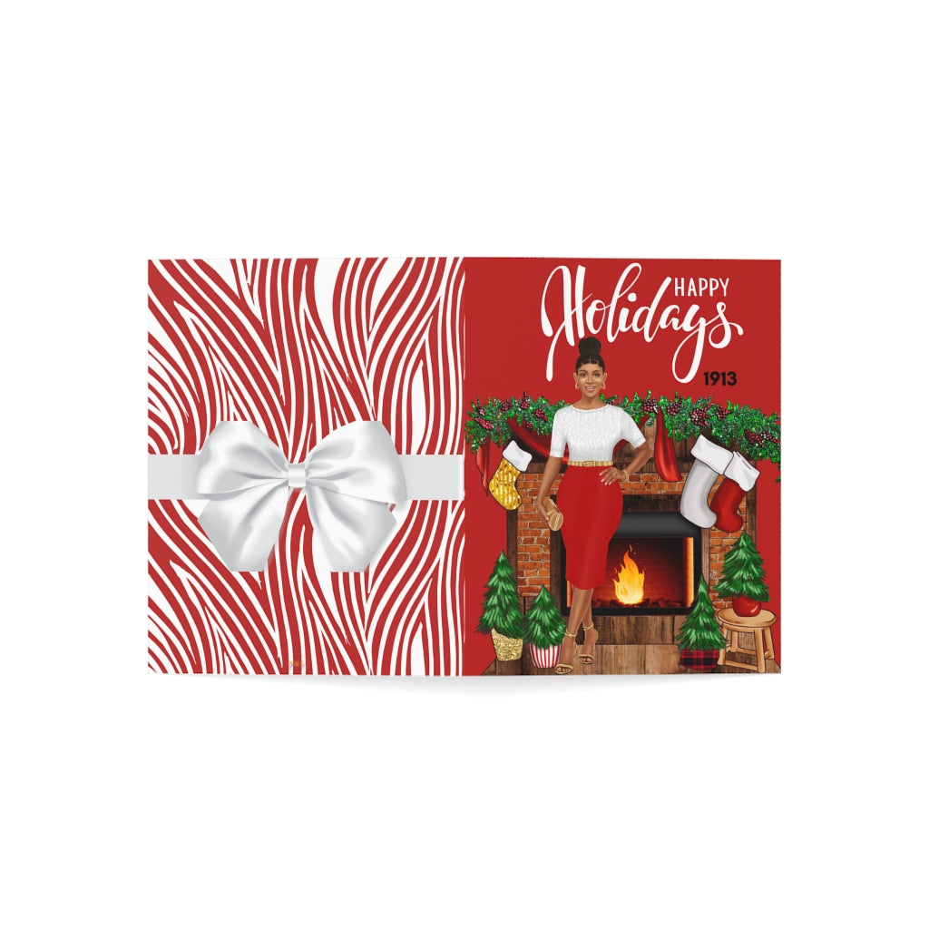 Happy Holidays Card| Delta Soror Folded Greeting Cards (1, 10, 30, and 50pcs)