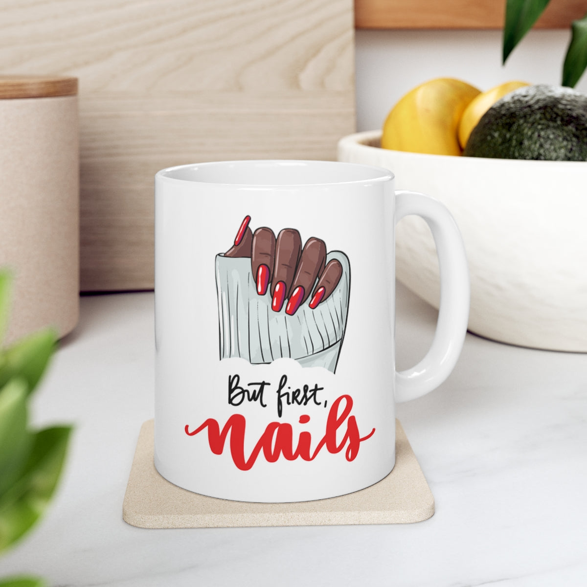 But first, Nails Ceramic Mug