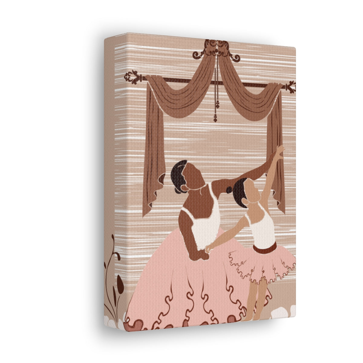 Brown Ballerina Canvas Gallery Wraps