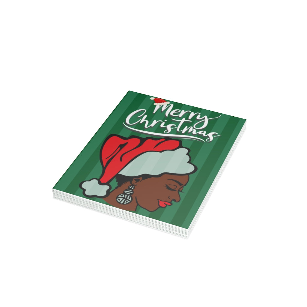 Mrs. Santa Christmas Card| Folded Greeting Cards (1, 10, 30, and 50pcs)