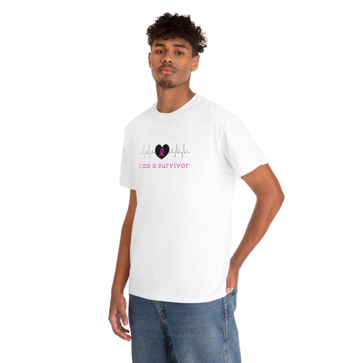 I am a Survivor Heavy Cotton Tee| Breast Cancer Tees