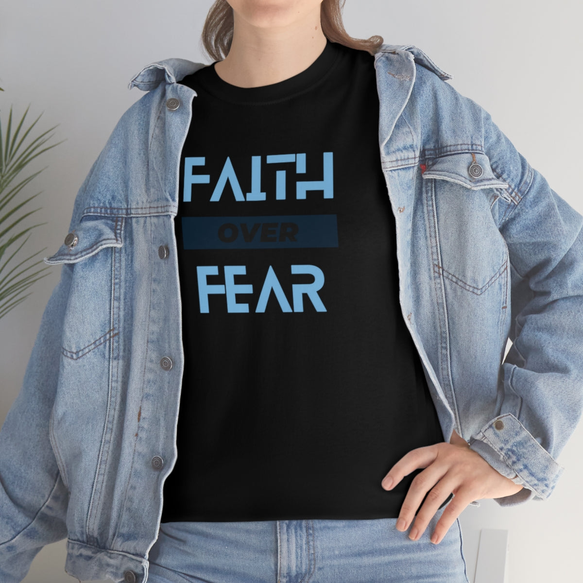 Fear over Fear Unisex Heavy Cotton Tee| Faith Based Tee