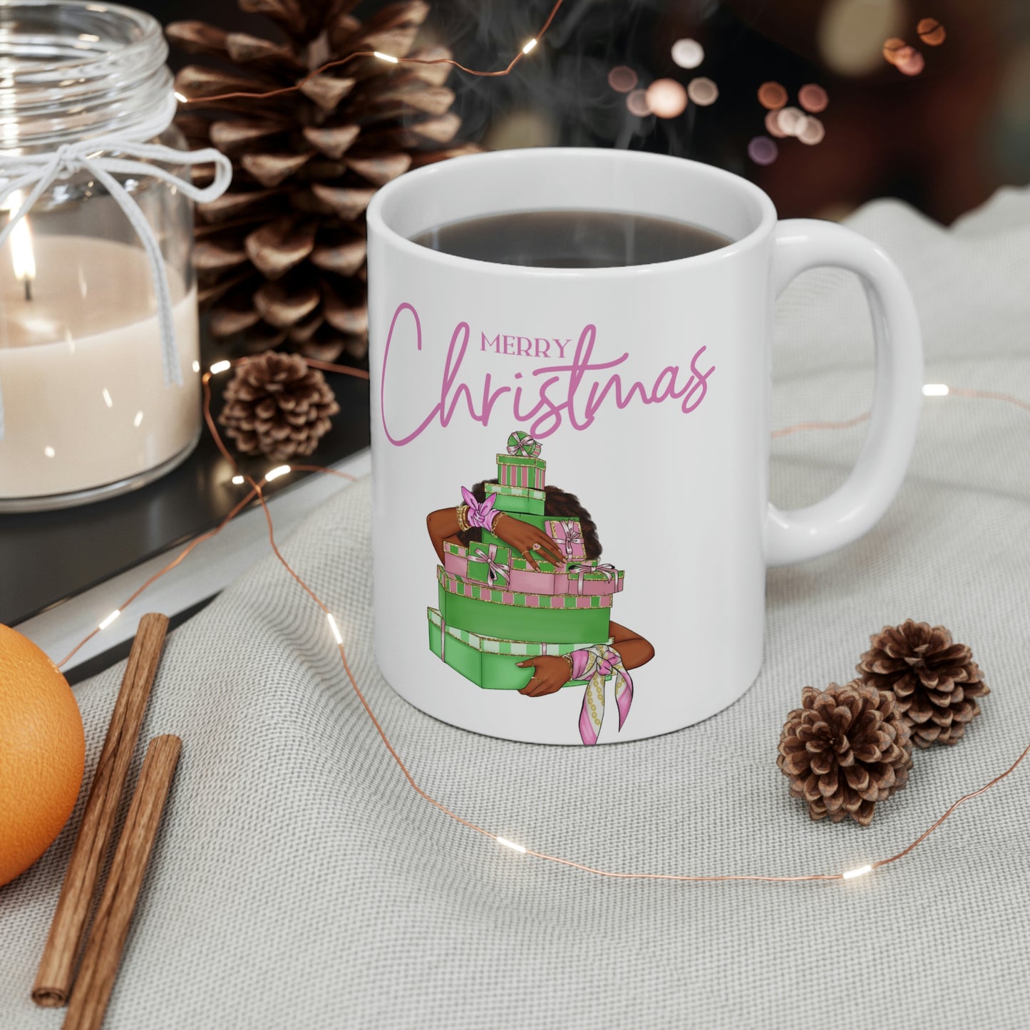 AKA Soror Christmas Ceramic Mug