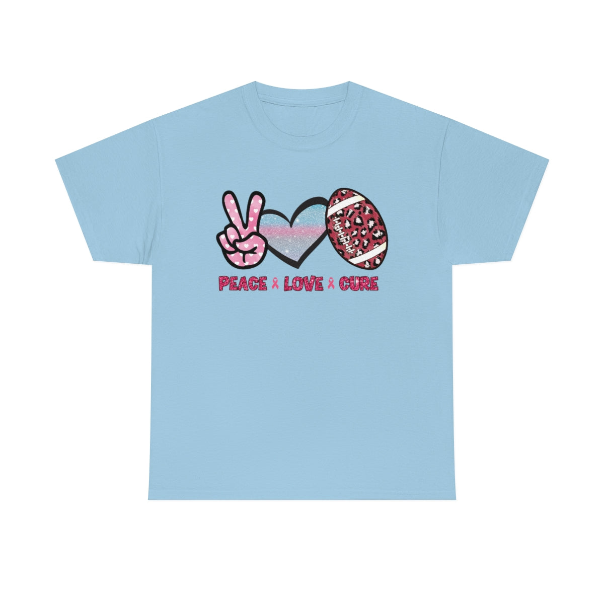 Peace Love Cure Breast Cancer T-shirt| Social Cancer Support Apparel