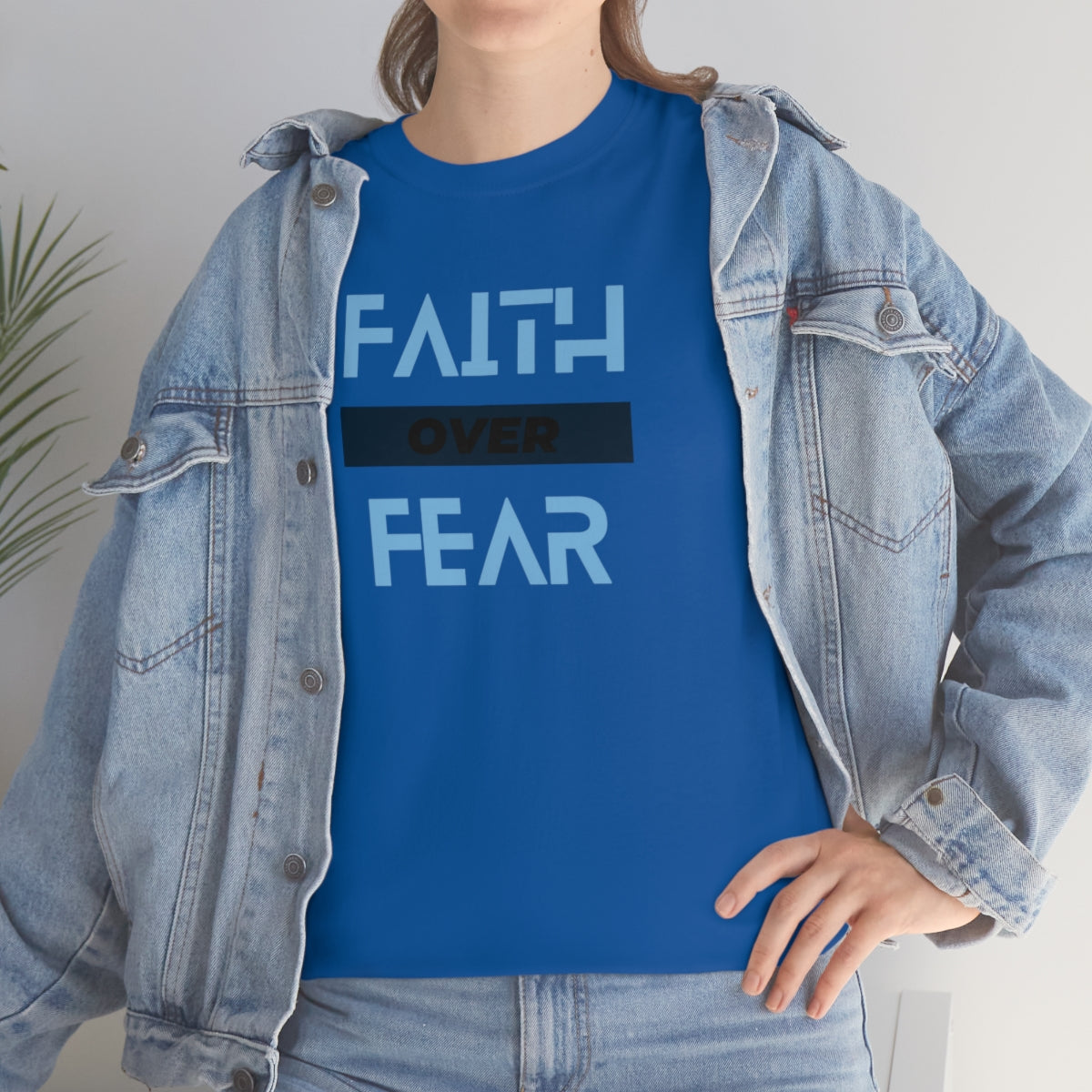 Fear over Fear Unisex Heavy Cotton Tee| Faith Based Tee