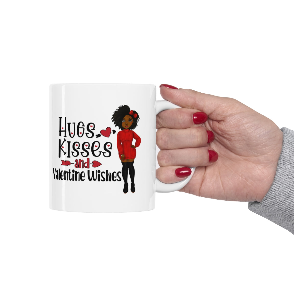 Hugs, Kisses, and Valentine Wishes Mug