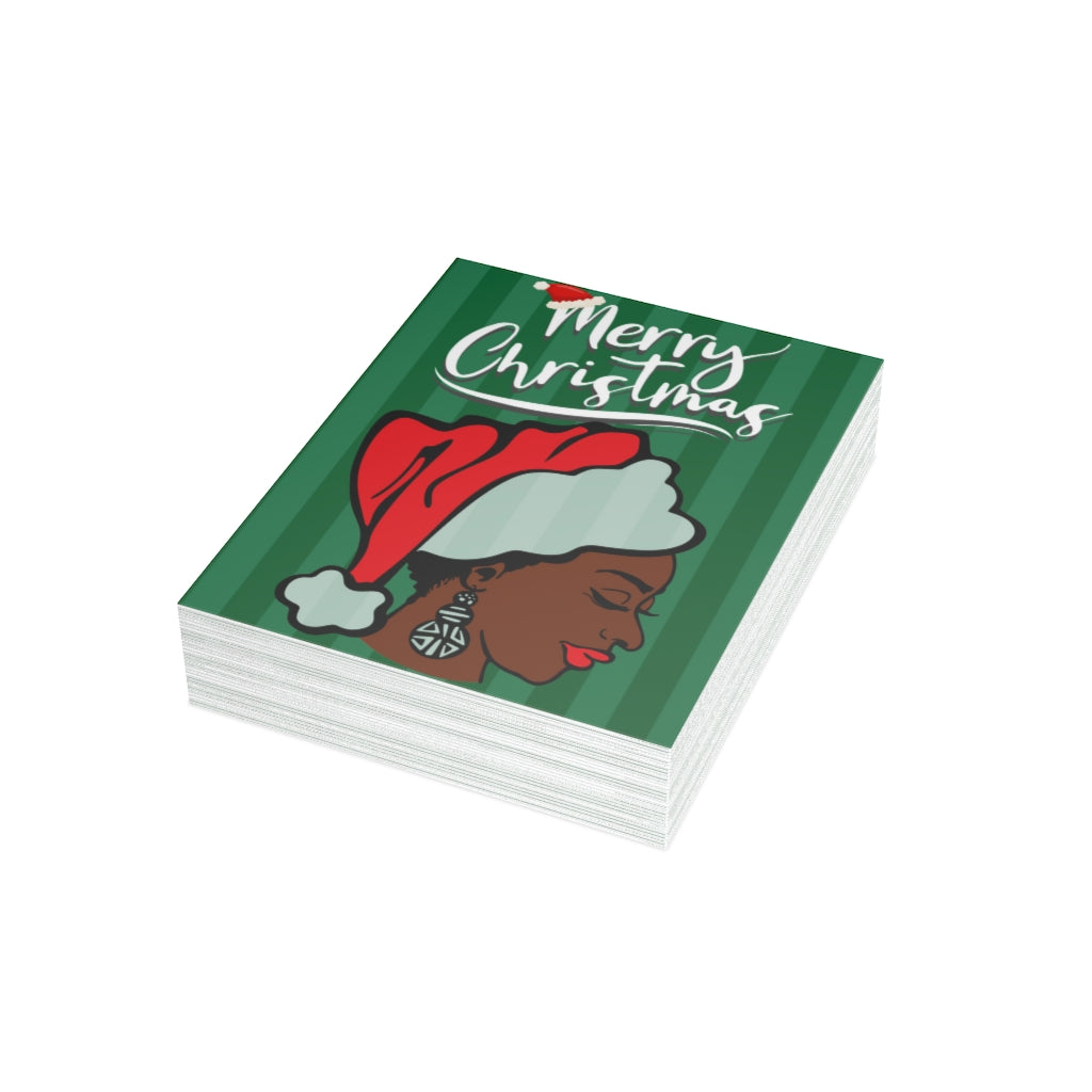 Mrs. Santa Christmas Card| Folded Greeting Cards (1, 10, 30, and 50pcs)