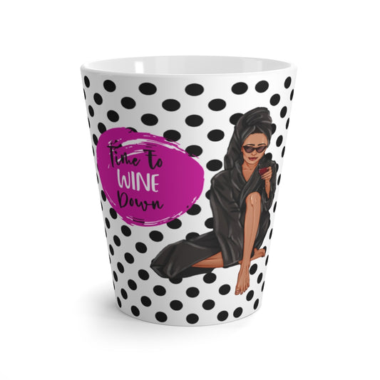 Time to Wine Down Latte Mug