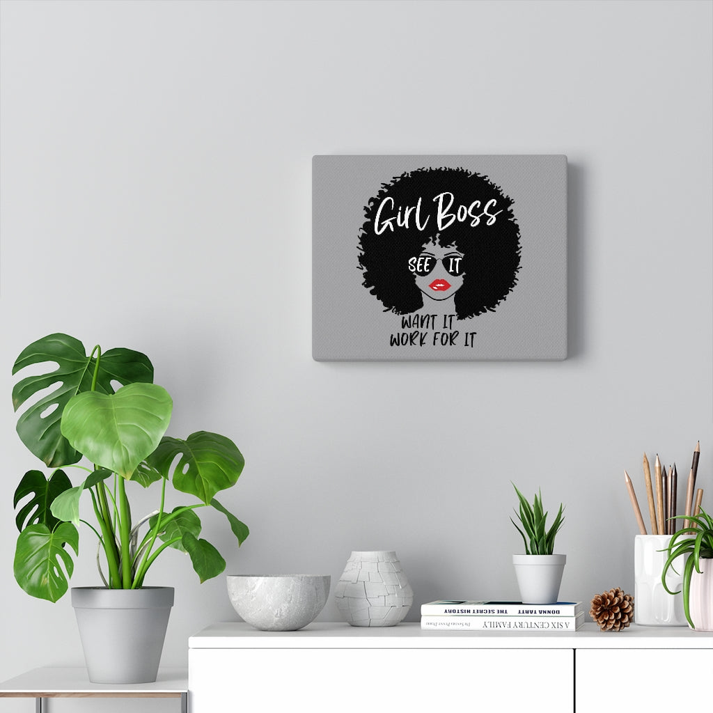 Girl Boss Wall Canvas