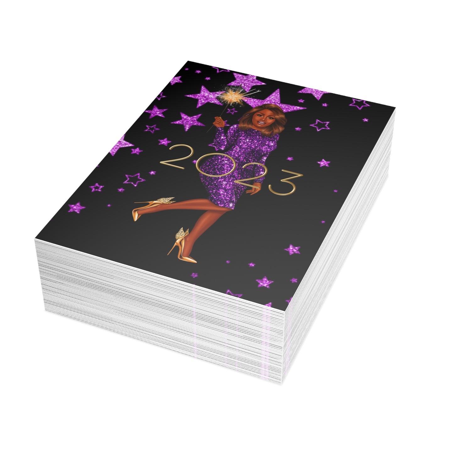 2023 New Years Cards| Folded Greeting Cards (1, 10, 30, and 50pcs)