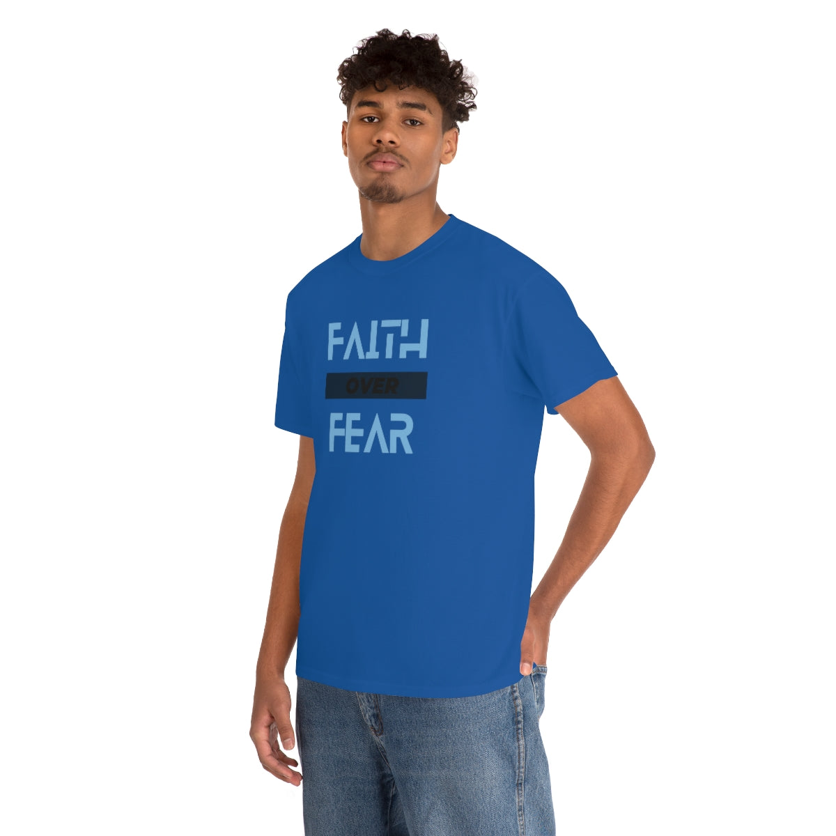 Fear over Fear Unisex Heavy Cotton Tee| Faith Based Tee