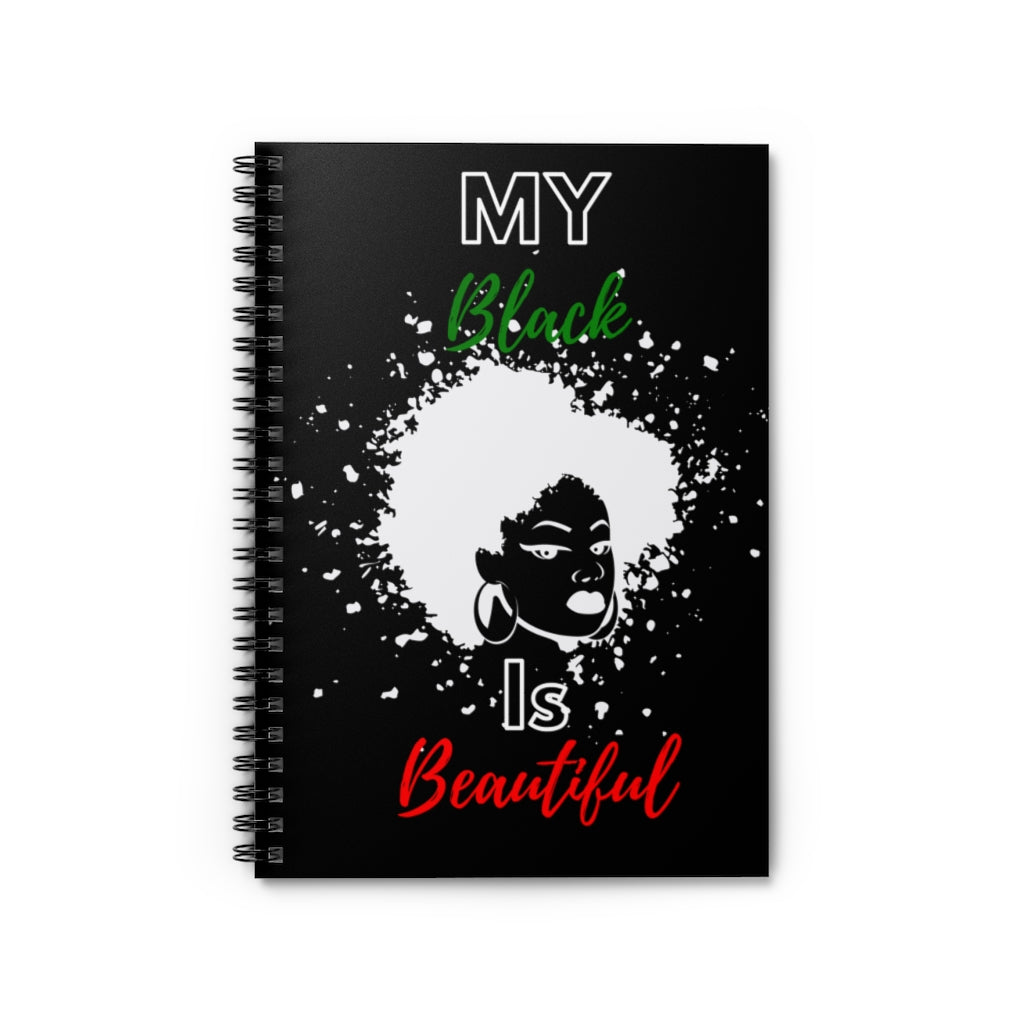 My Black Is Beautiful Afro Spiral Notebook-Notebook-Epitome of Beaute