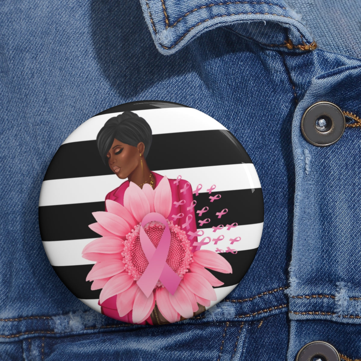 Breast Cancer Awareness Pin Button