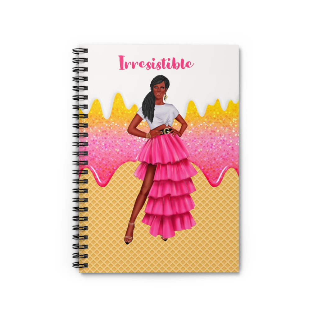 Irresistible Pink Spiral Notebook - Ruled Line-Notebook-Epitome of Beaute