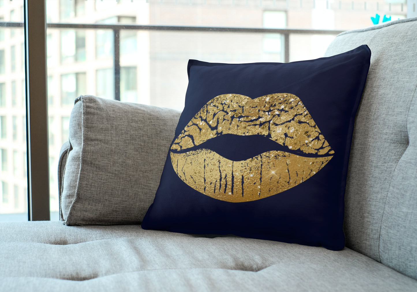 Golden Kiss Pillow