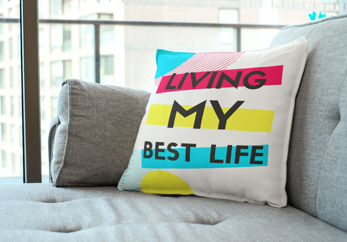 Living My Best Life Throw Pillow