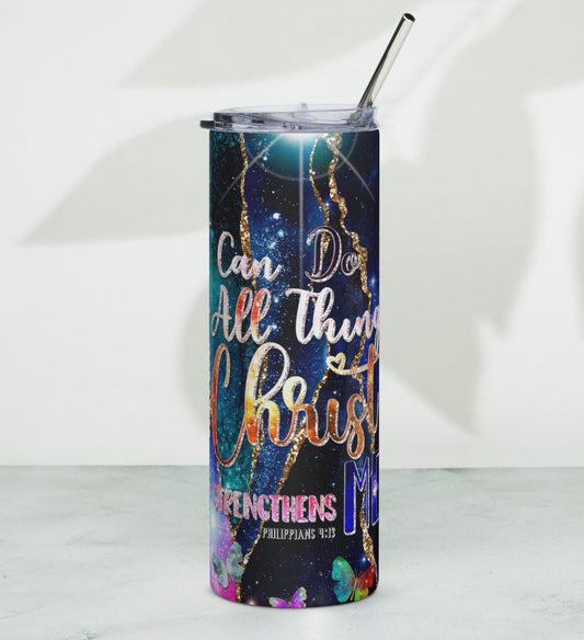 I Can Do All Things Christ Christian Skinny Tumbler